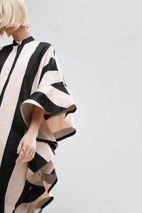 Asos stripe black and white dress