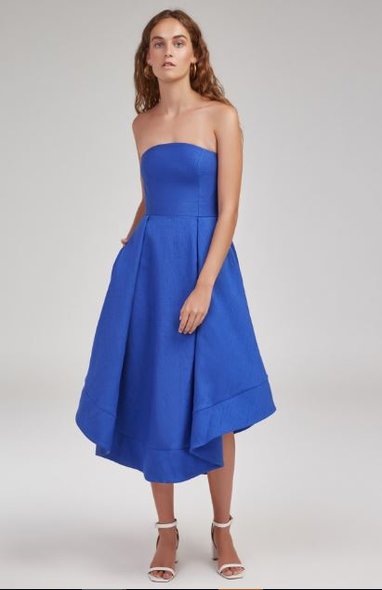 Blue Strapless Dress