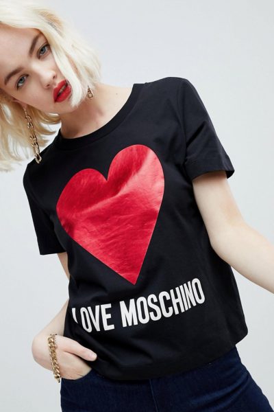 Lover Moschino Glitter Heart T-Shirt | $178.00